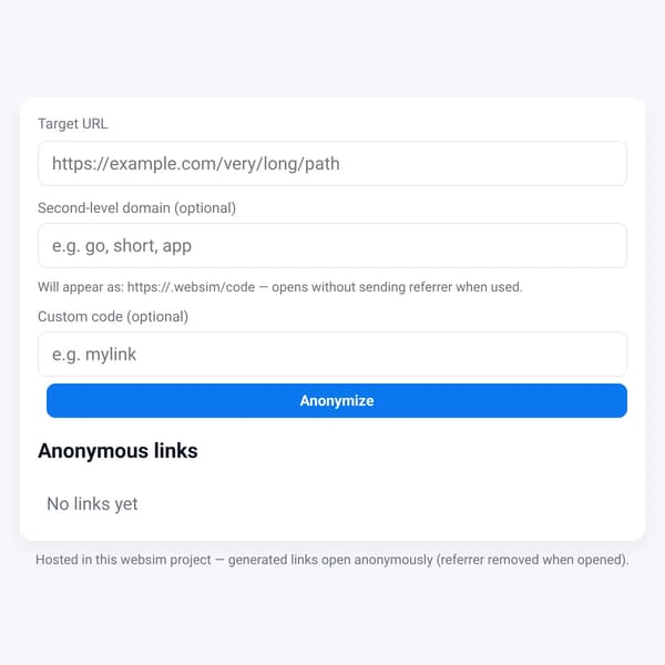 Simple Link Shortener