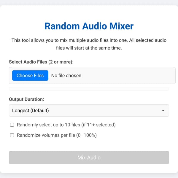 Random Audio Mixer