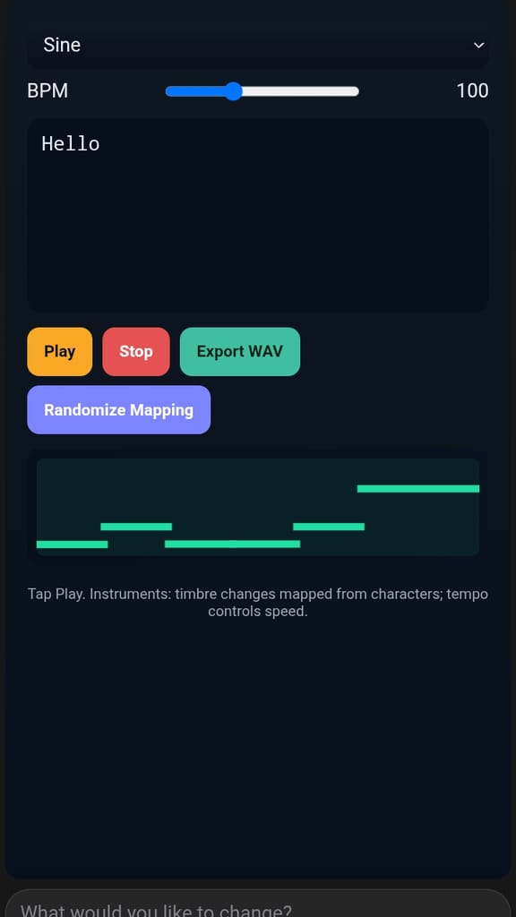 Text translator to sound