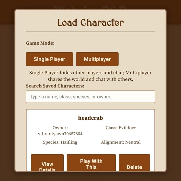 Websim D&D