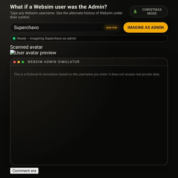 What If You Were The Admin of Websim?