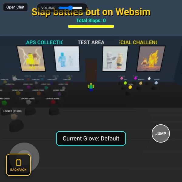 Slap battles but on Websim