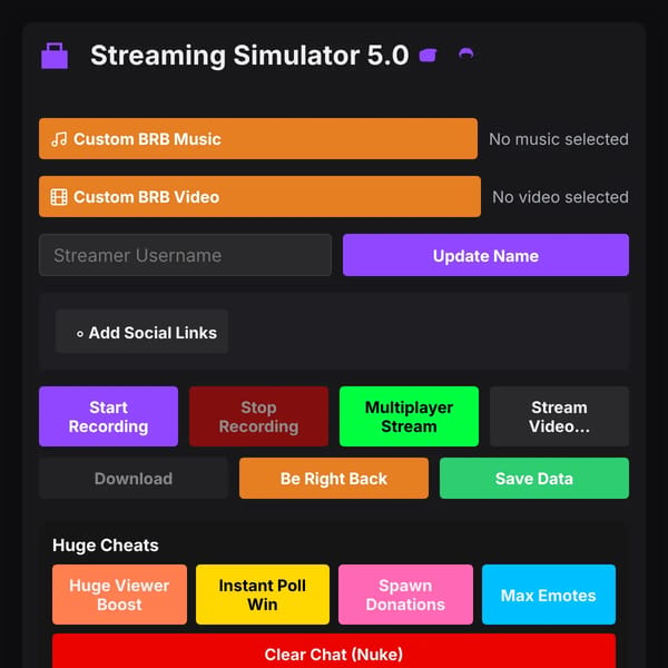 Streaming Simulator 5.0