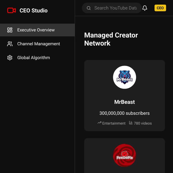 YouTube, but you are CEO