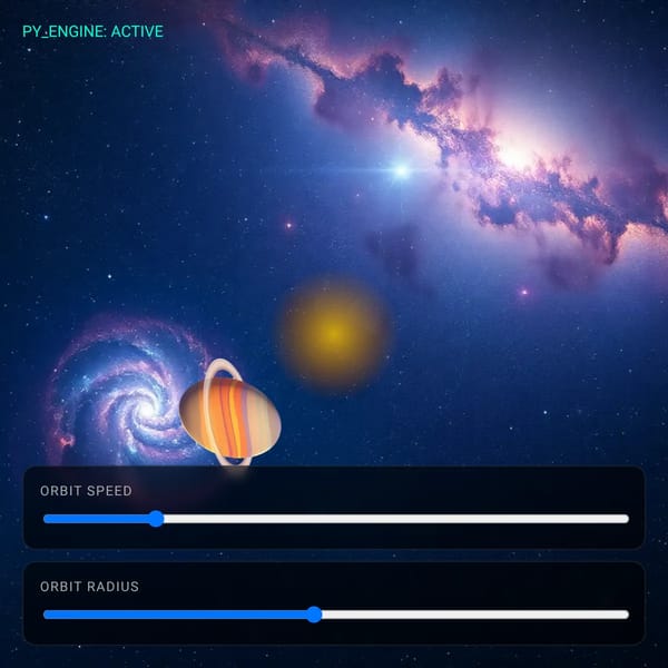 PyScript Cosmic Orbit