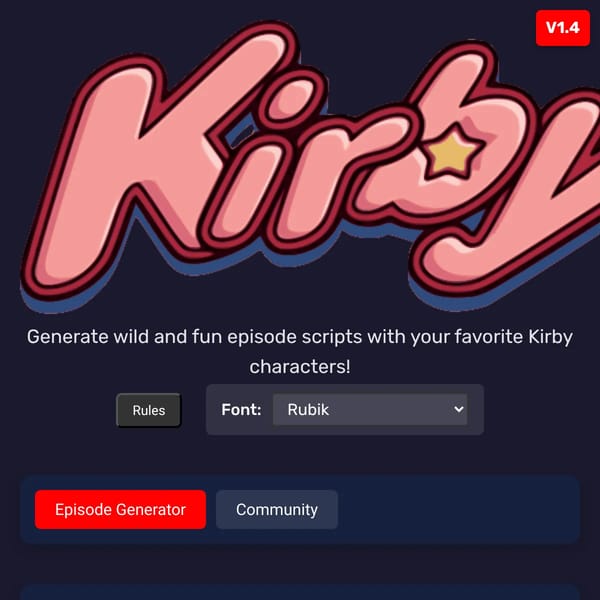 Kirby Episode Generator