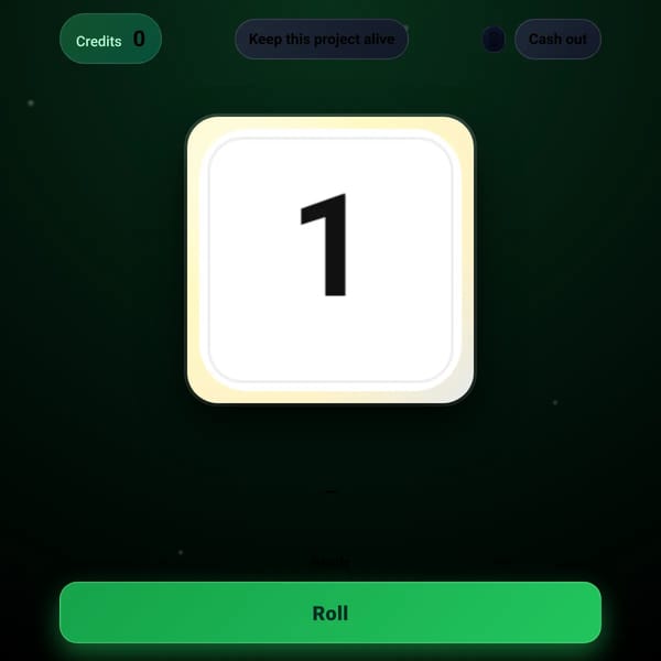 Roll a Dice · Earn Credits *closed*