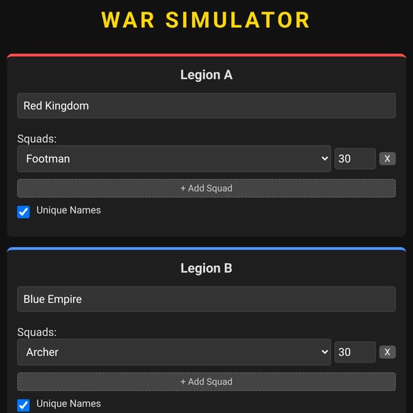 War Simulator