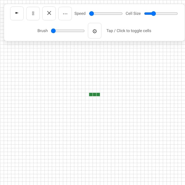 Conway's game of life (in websim)