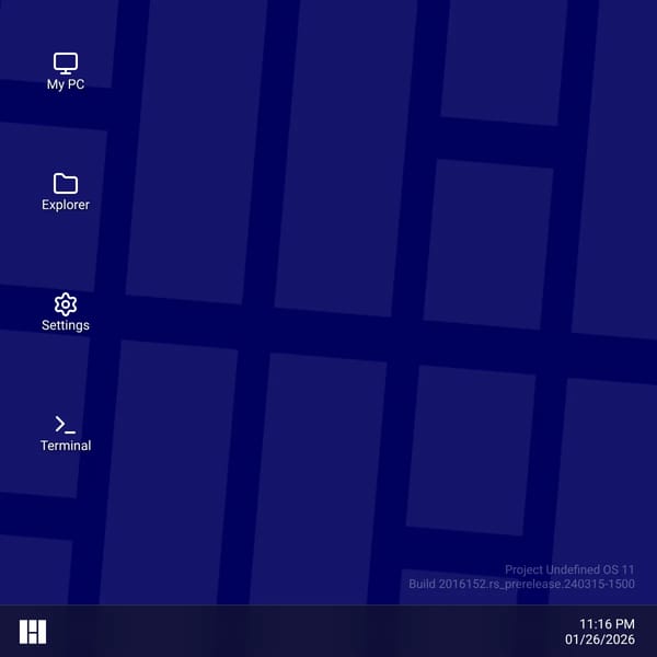 Project Undefined OS 11