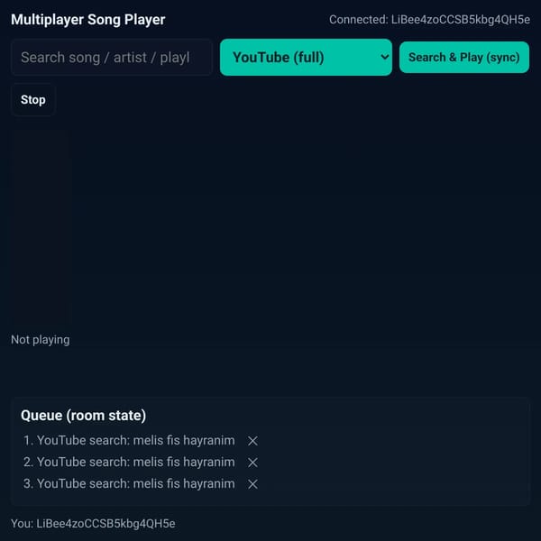 Multiplayer Song Player