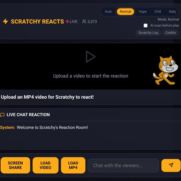 Scratchy Reacts Live