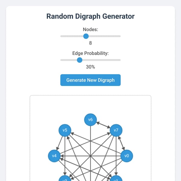 Random Digraph Generator