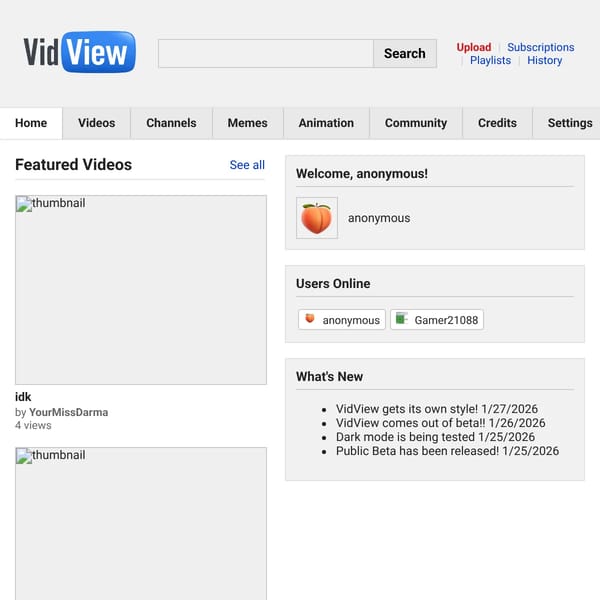 VidView - Broadcast Yourself (Release)