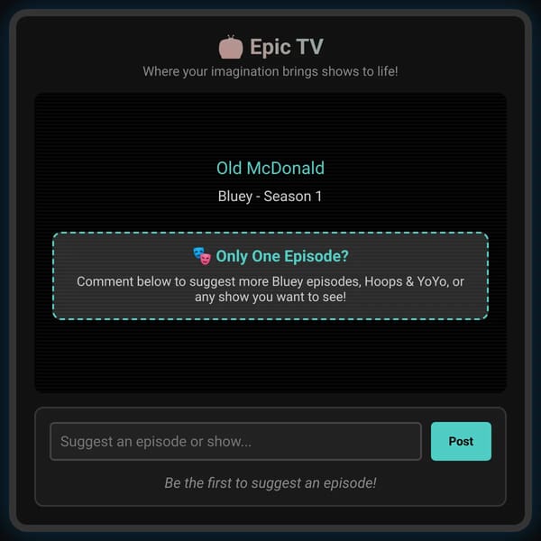 Epic TV - Where Imagination Comes Alive