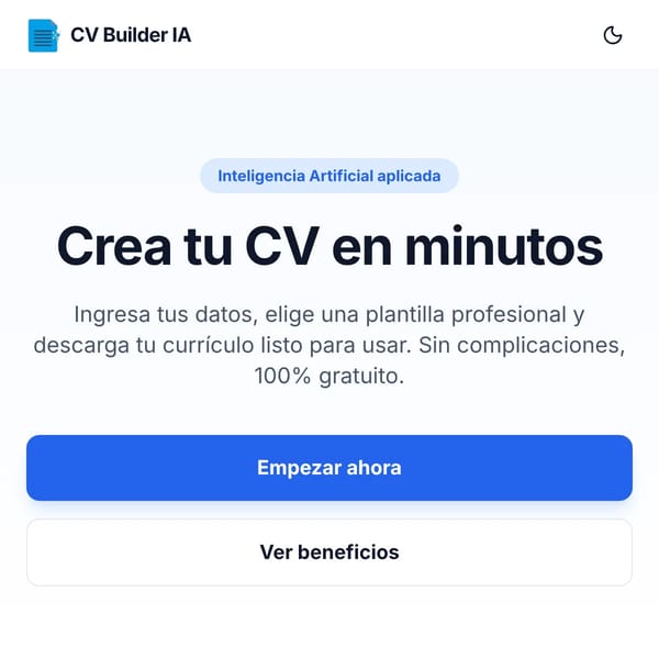 CV Builder IA - Hoja de Vida en Tiempo Real
