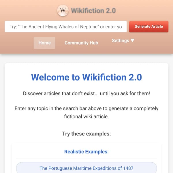 Wikifiction 2.0