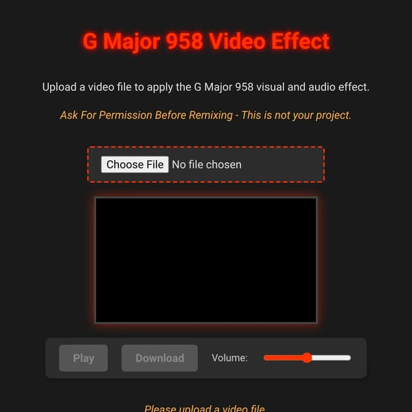 G Major 958 Video Effect