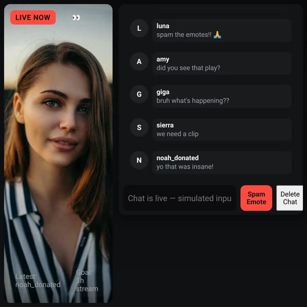 Live Chat Stream Mock