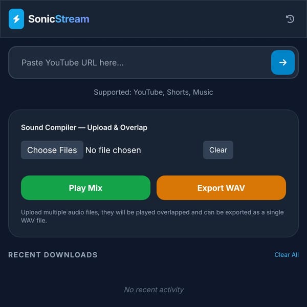 SonicStream - YouTube to MP3