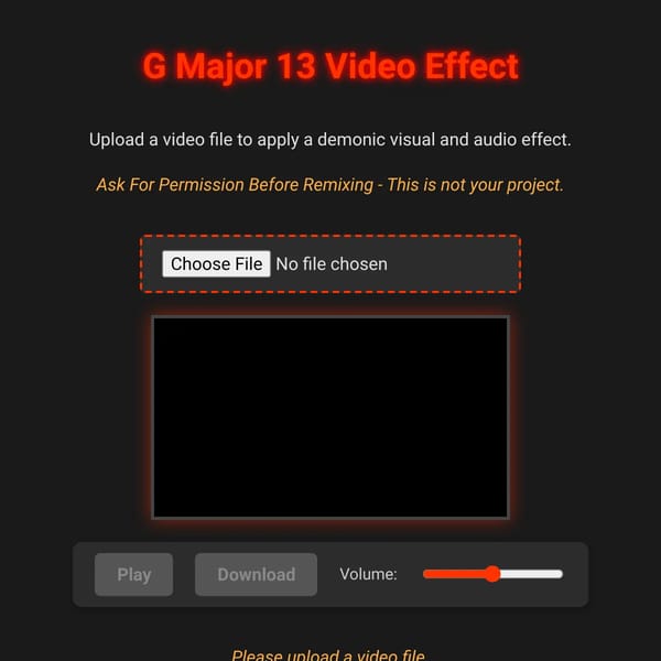 G Major 13 Video Effect