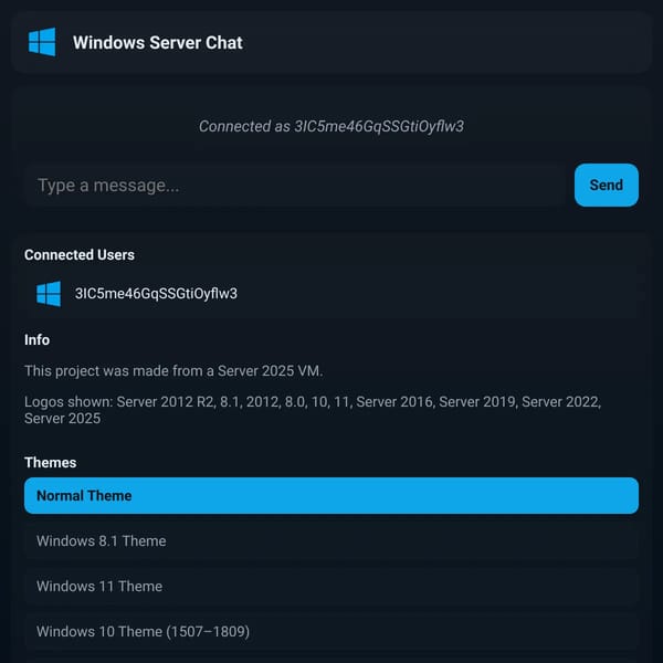 Windows Server Chat Room (Multiplayer)