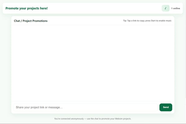 Websim Project Promoting Site