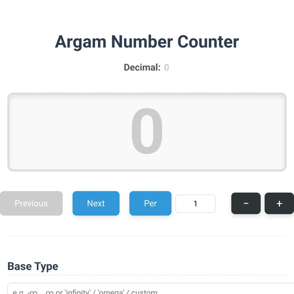 Argam Number Counter