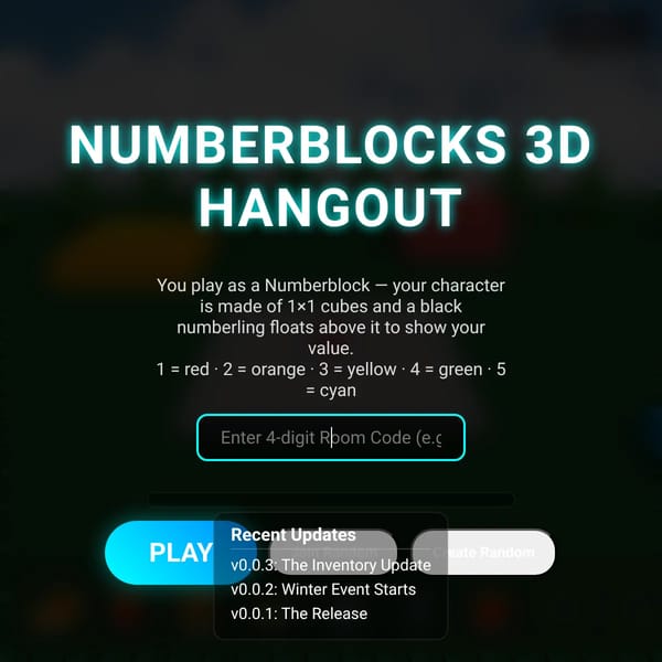 Numberblocks 3D Hangout