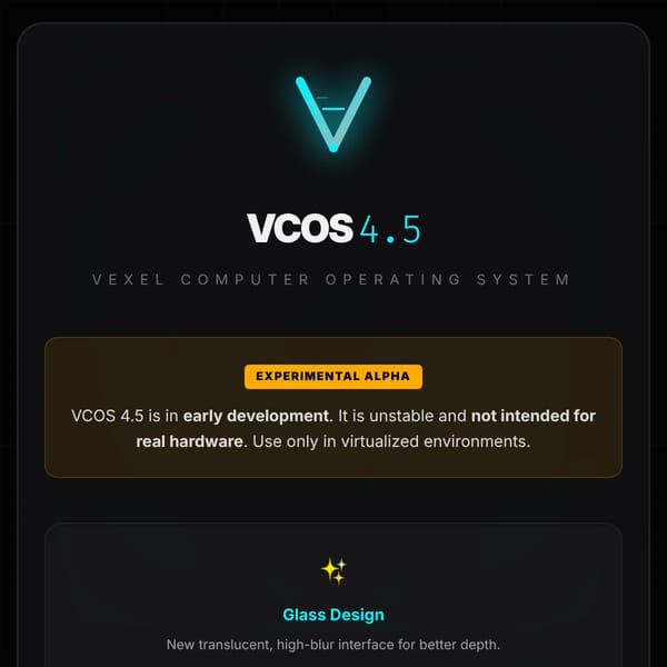 VCOS 4.1 | Vexel Computer Operating System