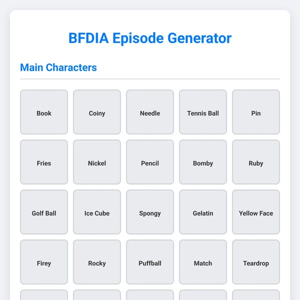 BFDIA Episode Generator