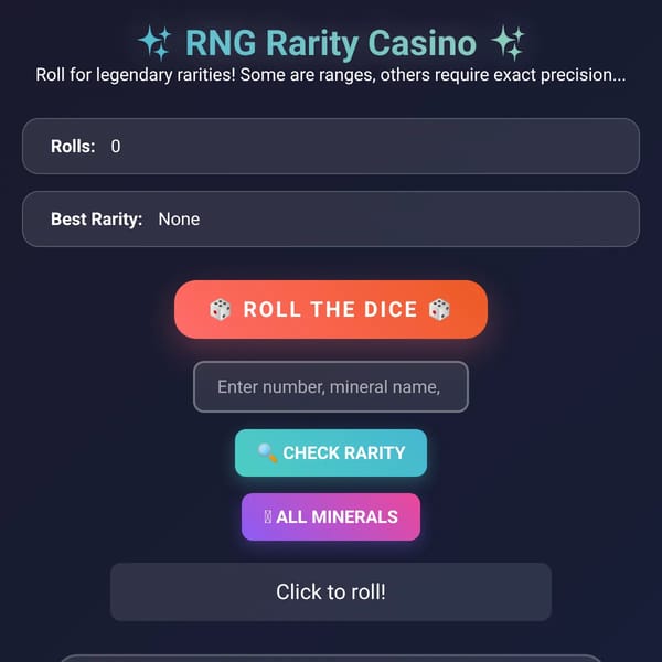 RNG Rarity Casino