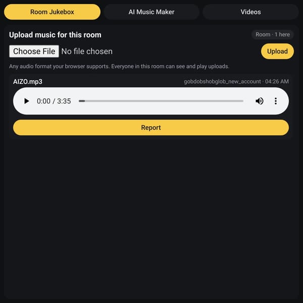 Room Jukebox + AI Music Maker