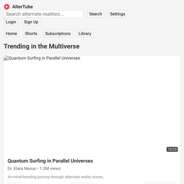 AlterTube - Your Alternate Video Experience