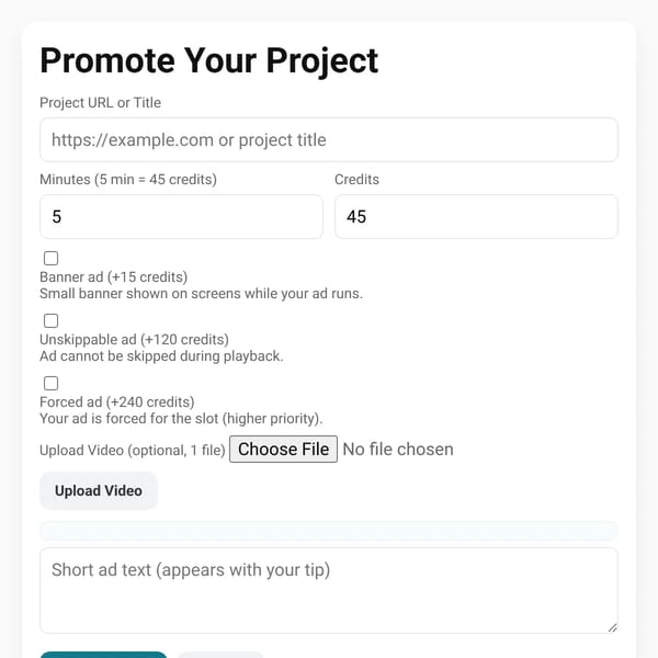 Ad Tip Queue