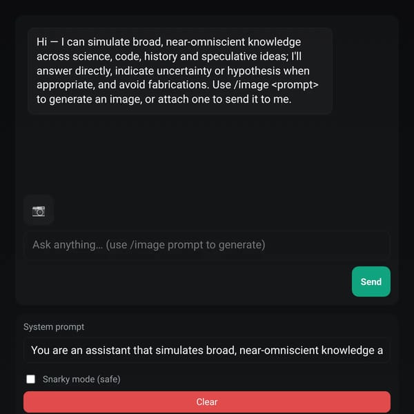 ai but it knows actually everything