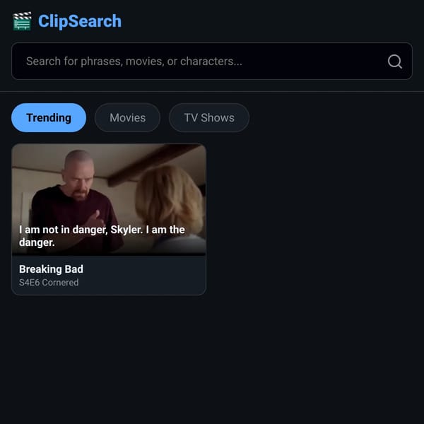 ClipSearch - Find your favorite quotes