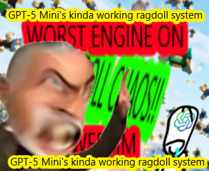 GPT-5 Mini's kinda working ragdoll system