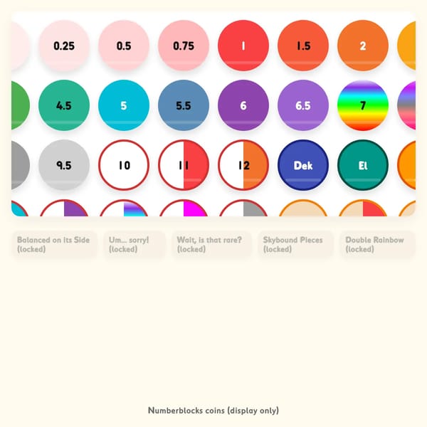 Numberblocks Coins