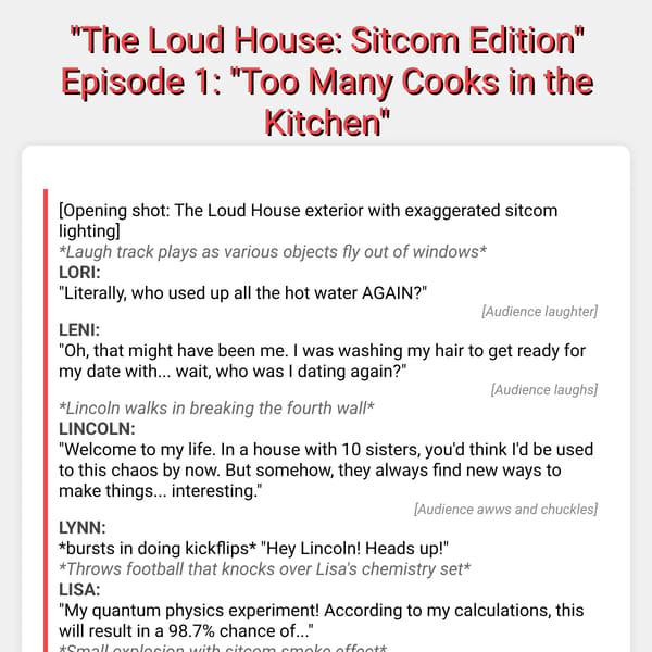 The Loud House: Sitcom Edition