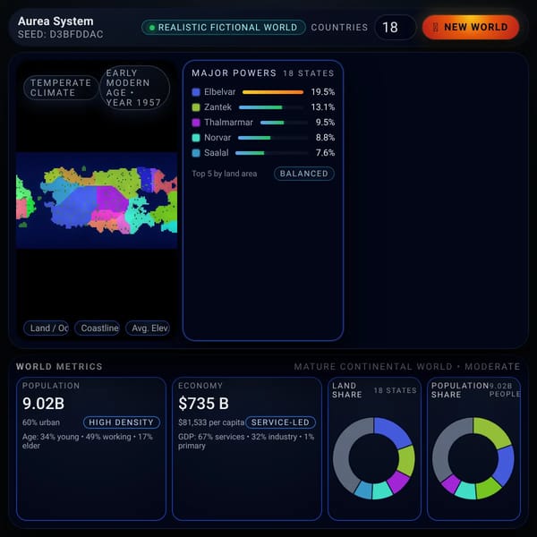 Realistic Fantasy World Generator