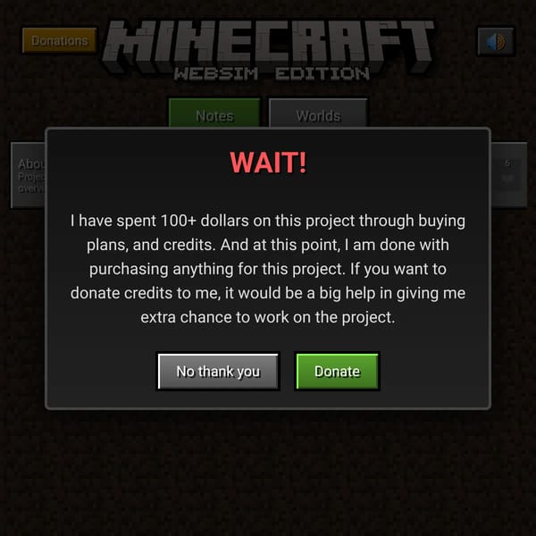 1.0 Out now! - Minecraft - Websim Edition Blog