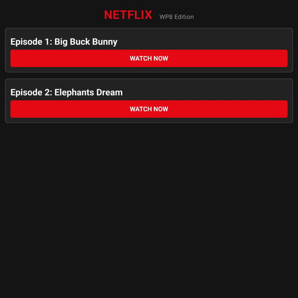 NETFLIX WP8 Edition