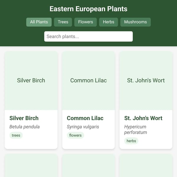 Eastern European Plants Guide