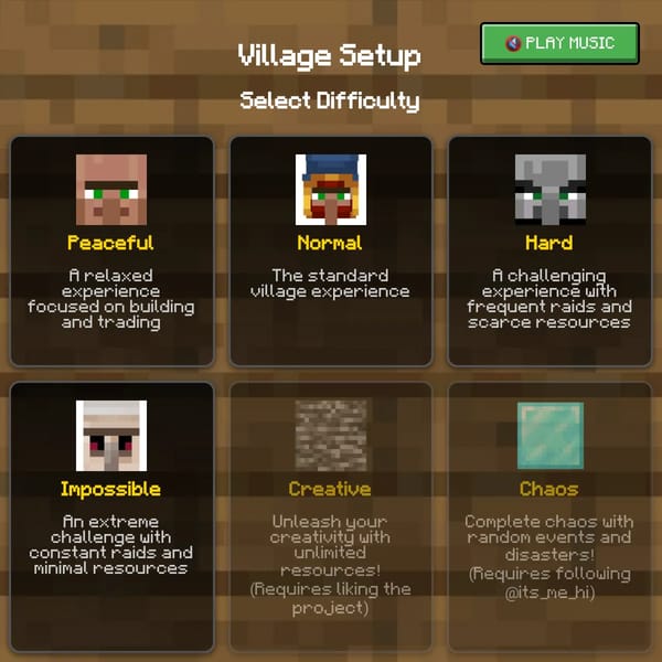 Minecraft Village Simulator but better