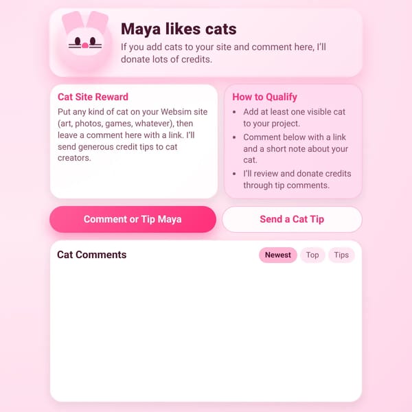 Maya likes cats