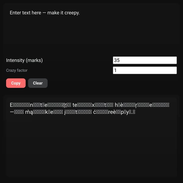 Zalgo Text Generator