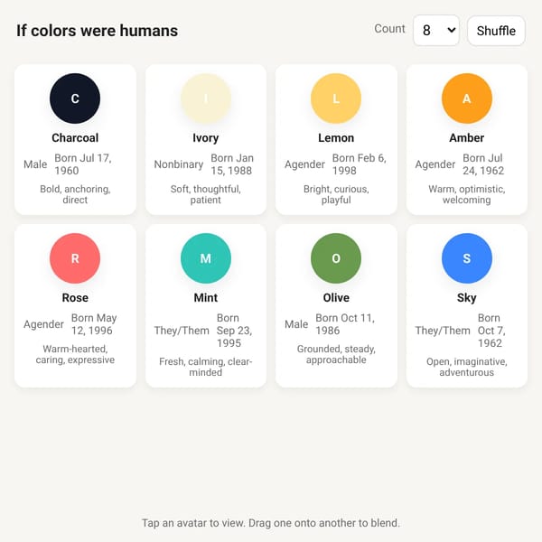 If colors were humans