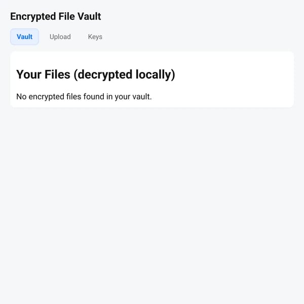 Encrypted File Vault