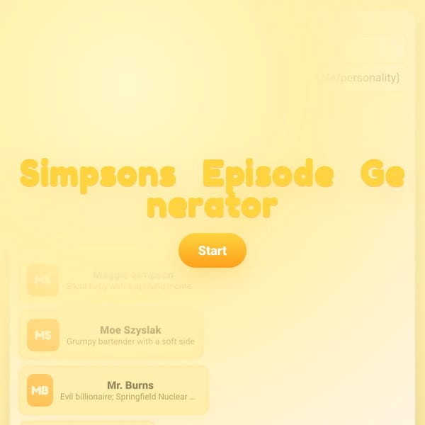 Simpsions Episode Generator